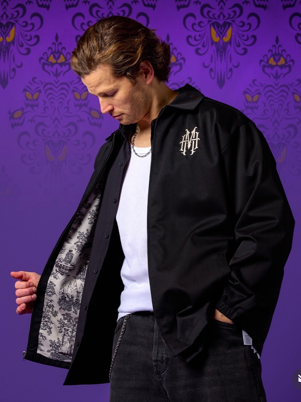 NWT Disney The Haunted Mansion Woven Jacket for Men by Her Universe Size Small